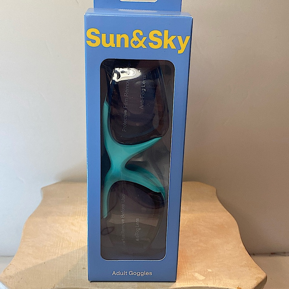 NEW SUN & SKY ADULT SWIM GOGGLES TEAL BLUE